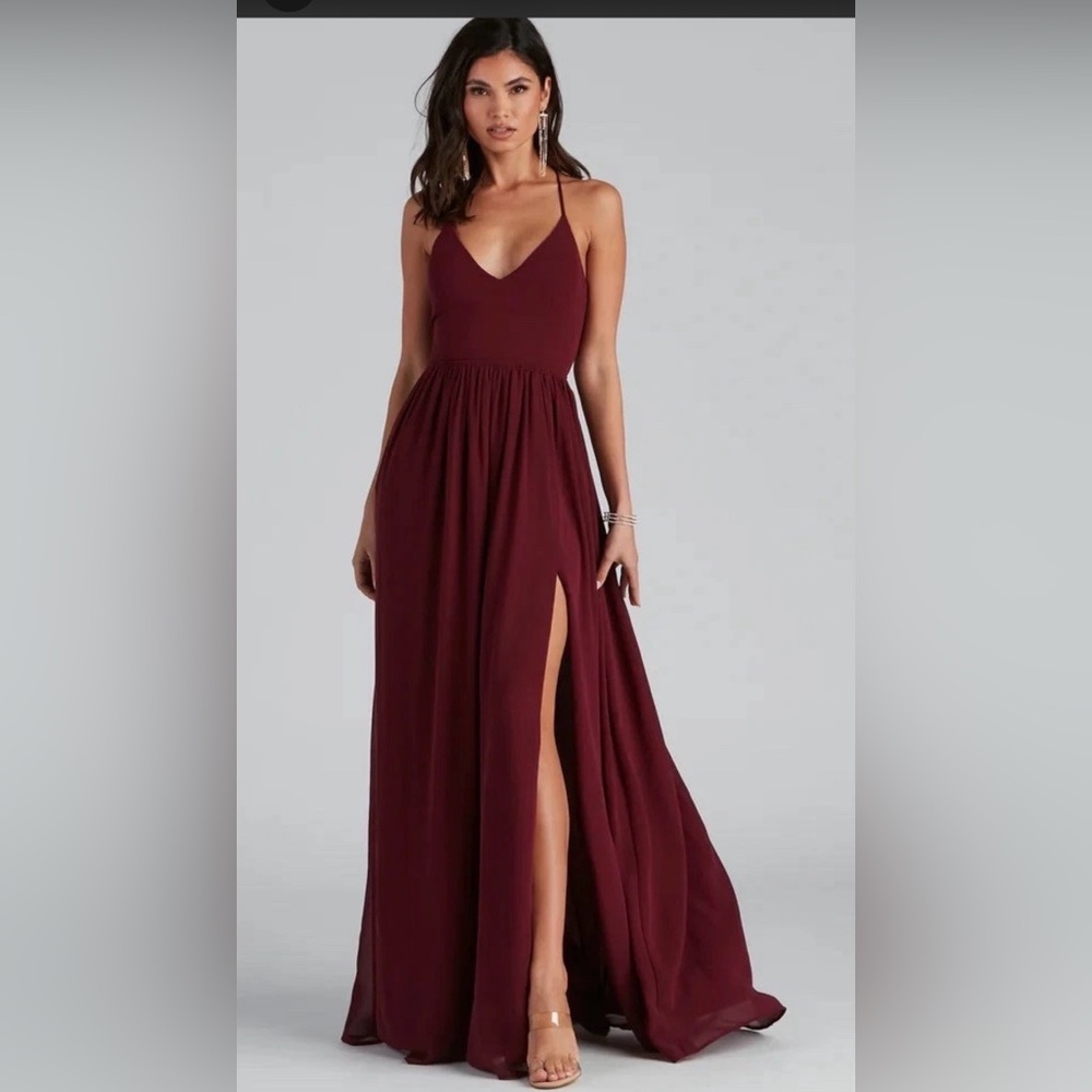 Shailene Lace Back Chiffon Formal Dress-Windsor  NWT -XL